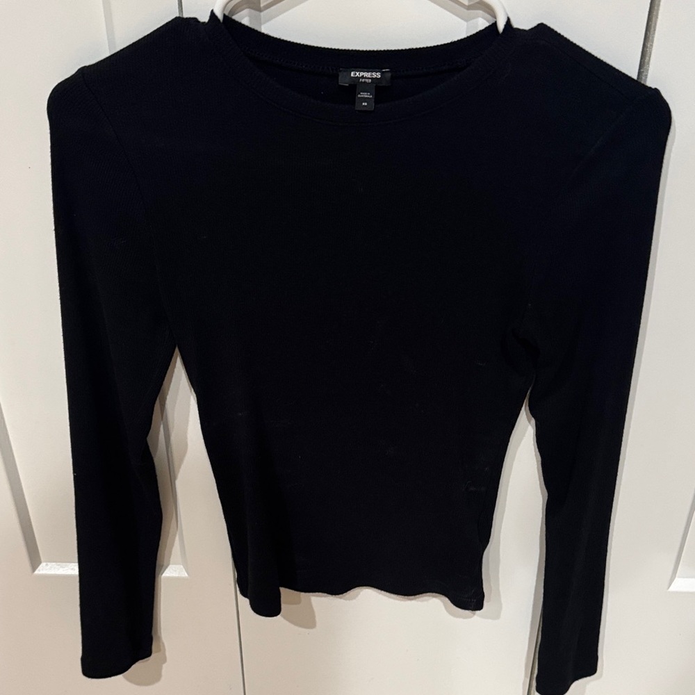 Express Classic Black Long Sleeve Tee